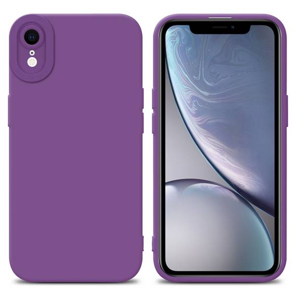 Cadorabo Hülle für Apple iPhone XR Schutz Hülle in Lila TPU Silikon Etui Case Handyhülle