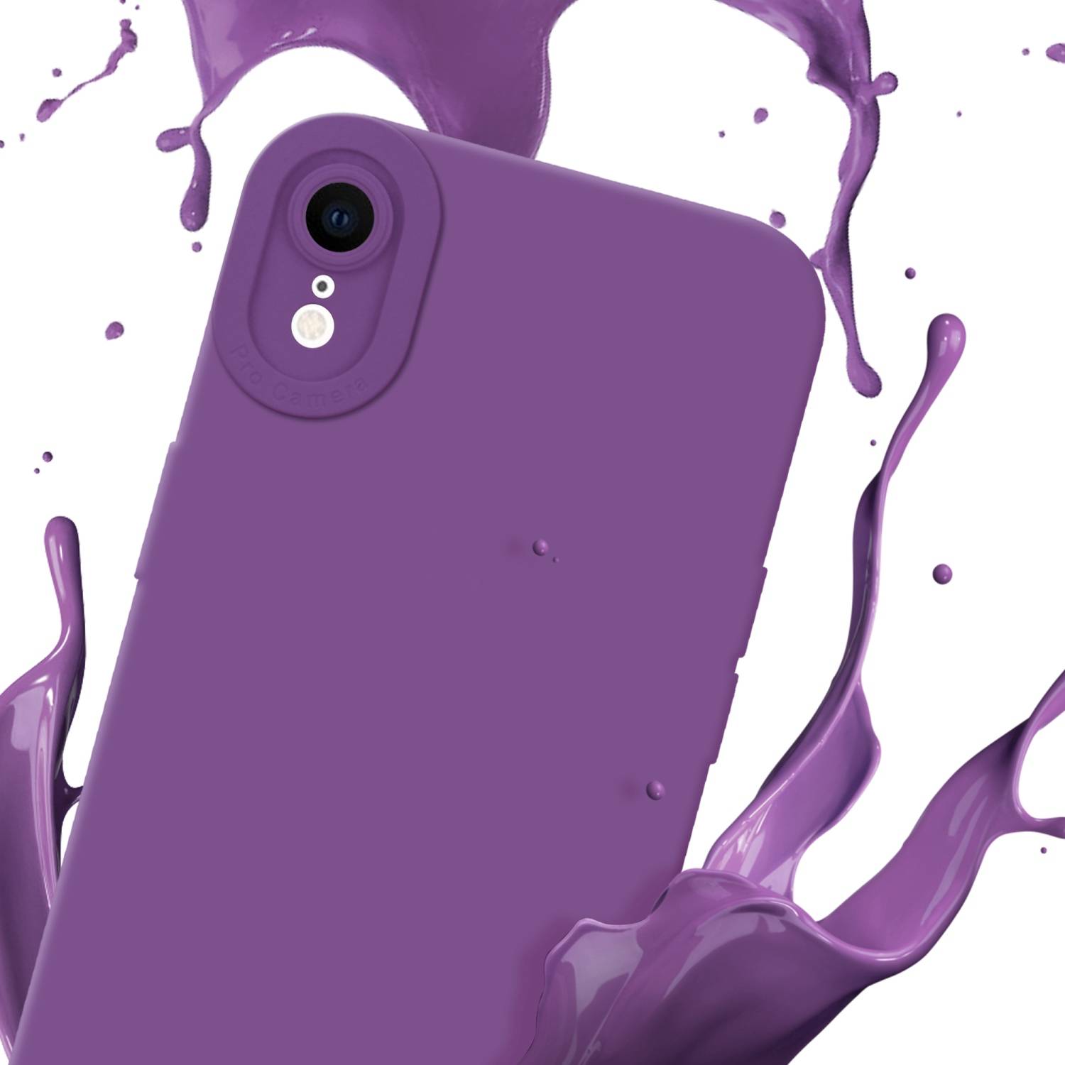 Cadorabo Hülle für Apple iPhone XR Schutz Hülle in Lila TPU Silikon Etui Case Handyhülle-1