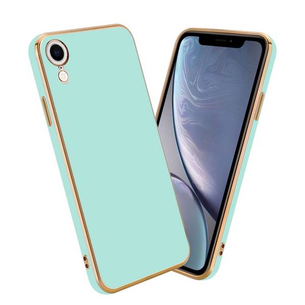 Cadorabo Schutzhülle für Apple iPhone XR Hülle in Grün Handyhülle TPU Silikon Kameraschutz Etui Case