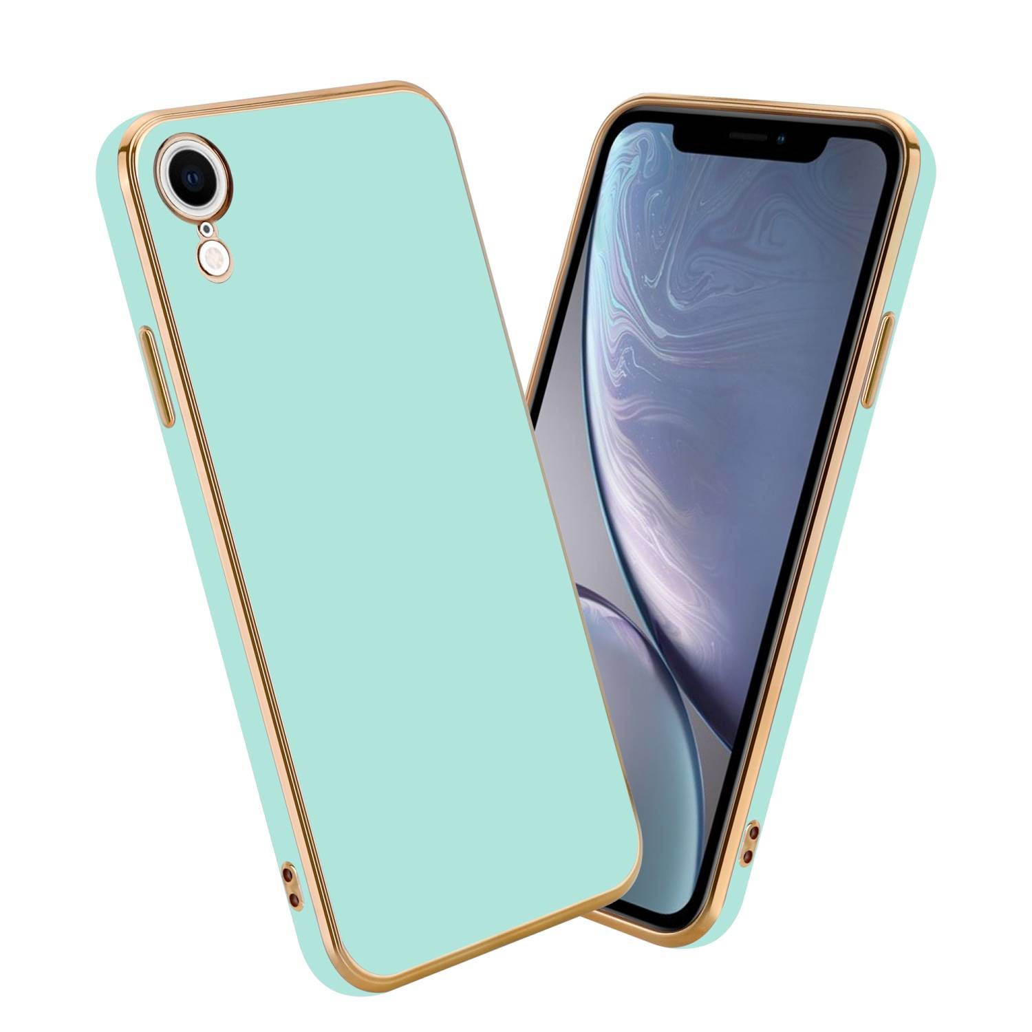 Cadorabo Schutzhülle für Apple iPhone XR Hülle in Grün Handyhülle TPU Silikon Kameraschutz Etui Case-0