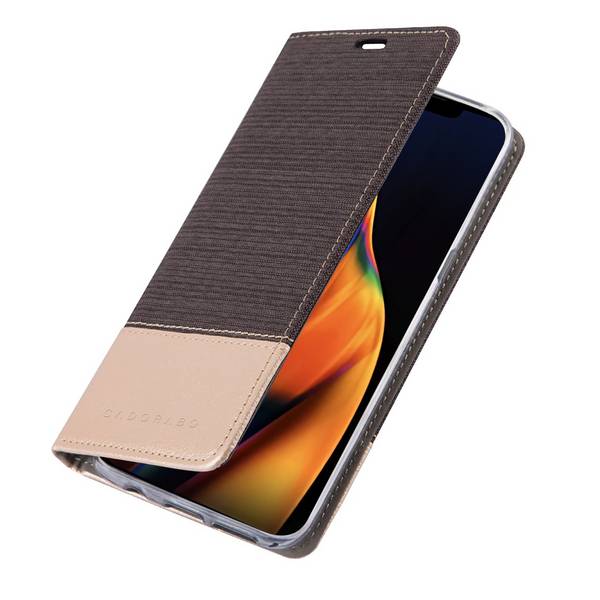 Cadorabo Hülle für Apple iPhone 13 PRO Schutzhülle in Grau Handy Hülle Etui Book Case Cover