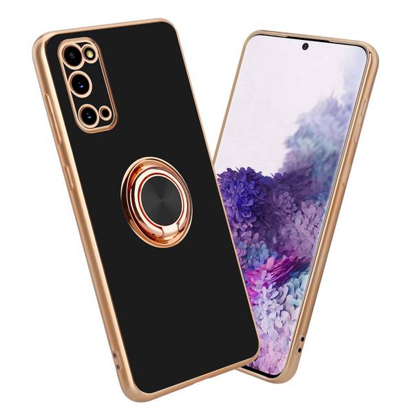 Cadorabo Schutzhülle für Samsung Galaxy S20 Hülle in Schwarz Etui Case Cover Kameraschutz magnetische Autohalterung