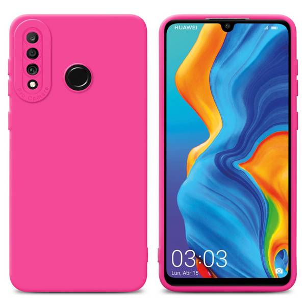 Cadorabo Hülle für Huawei P30 LITE Schutz Hülle in Pink TPU Silikon Etui Case Handyhülle