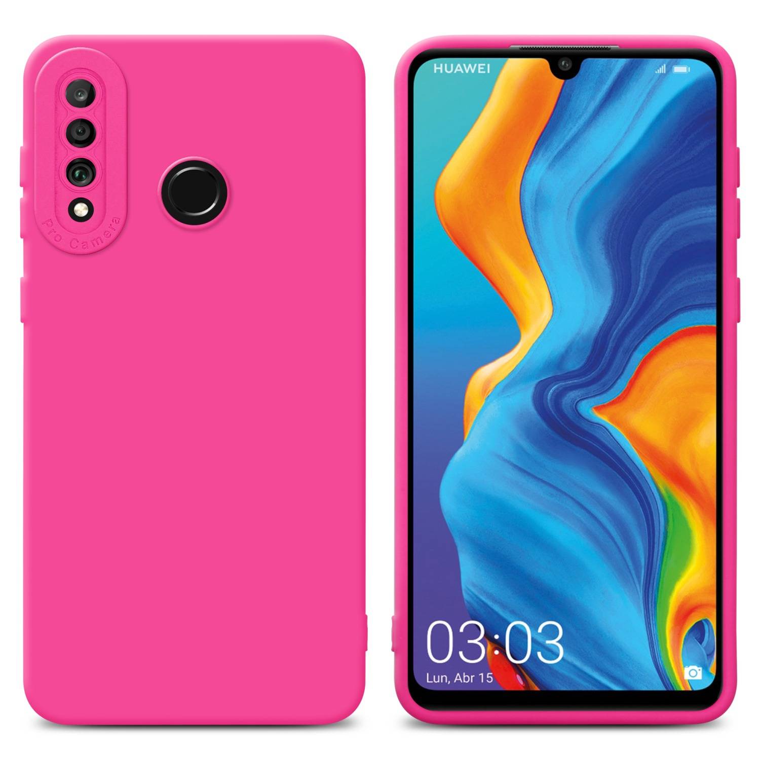 Cadorabo Hülle für Huawei P30 LITE Schutz Hülle in Pink TPU Silikon Etui Case Handyhülle-0
