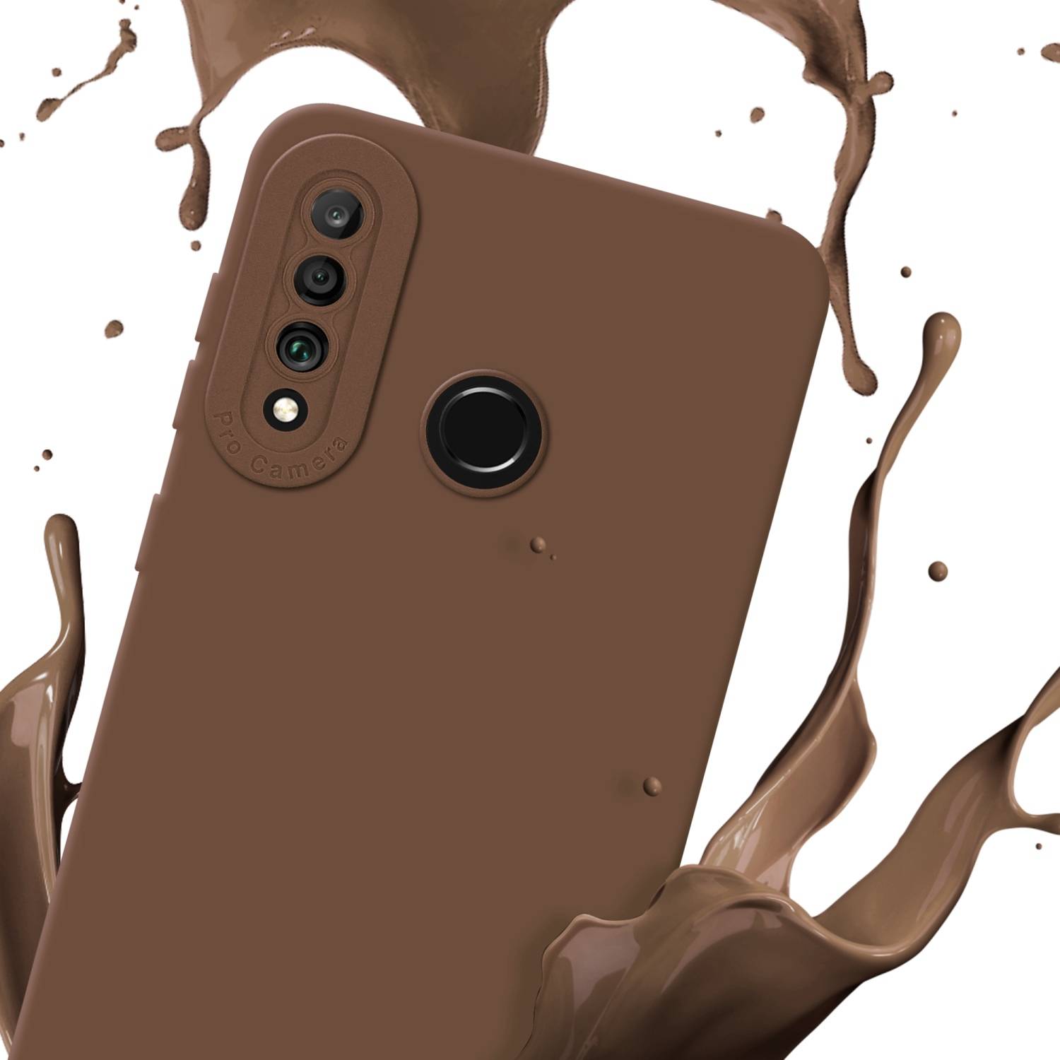 Cadorabo Hülle für Huawei P30 LITE Schutz Hülle in Braun TPU Silikon Etui Case Handyhülle-2