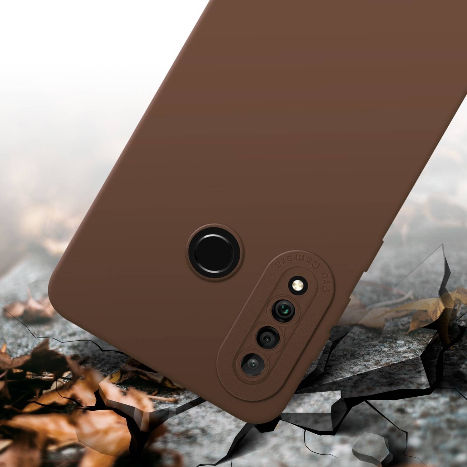 Cadorabo Hülle für Huawei P30 LITE Schutz Hülle in Braun TPU Silikon Etui Case Handyhülle-4