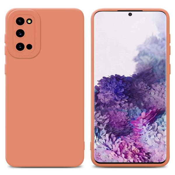 Cadorabo Hülle für Samsung Galaxy S20 Schutz Hülle in Orange TPU Silikon Etui Case Handyhülle