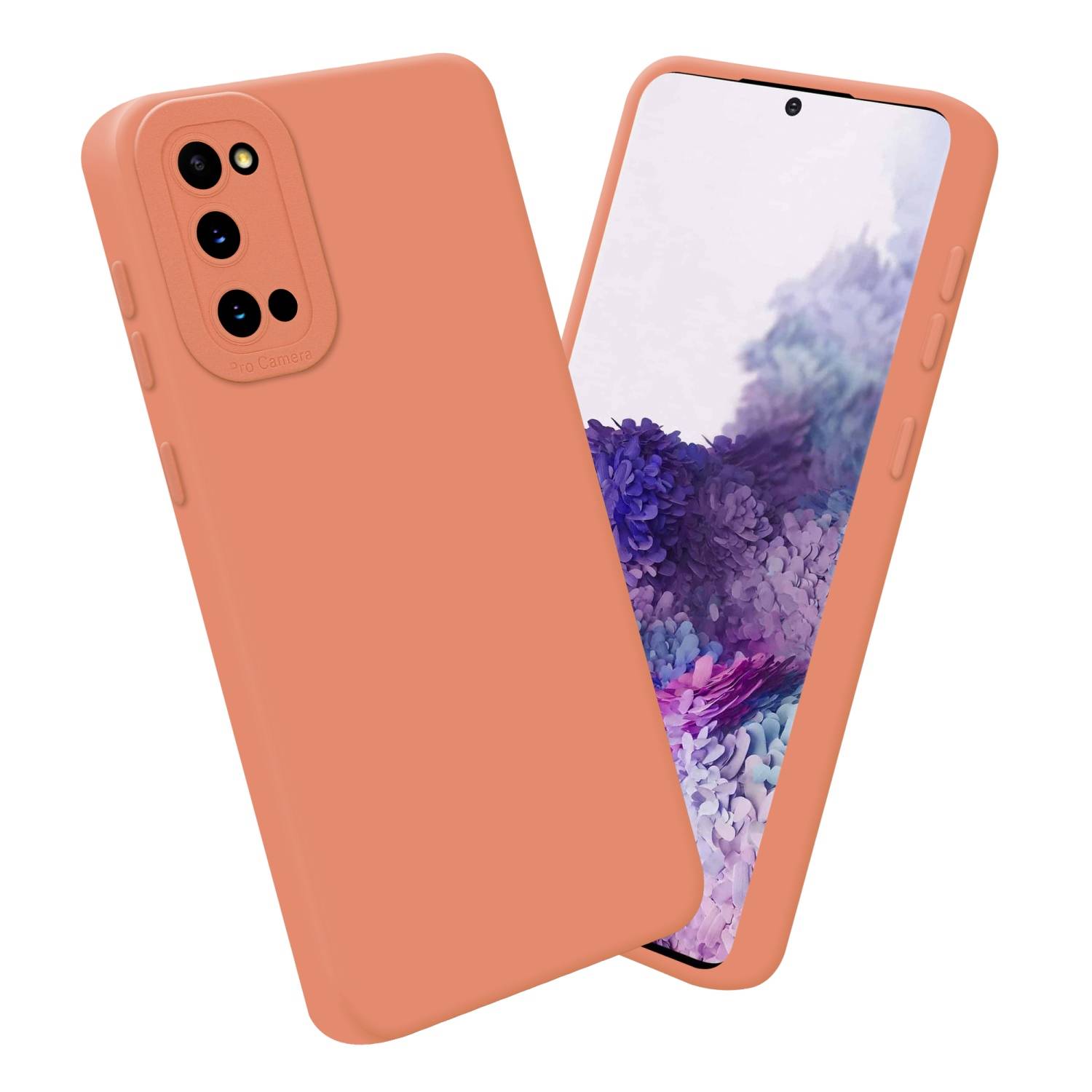 Cadorabo Hülle für Samsung Galaxy S20 Schutz Hülle in Orange TPU Silikon Etui Case Handyhülle-3