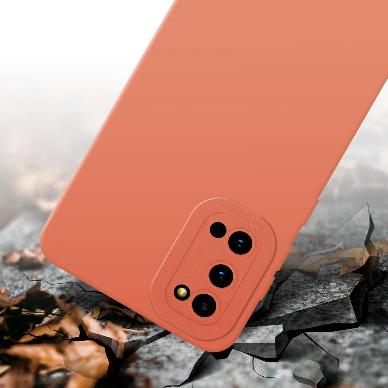 Cadorabo Hülle für Samsung Galaxy S20 Schutz Hülle in Orange TPU Silikon Etui Case Handyhülle-4