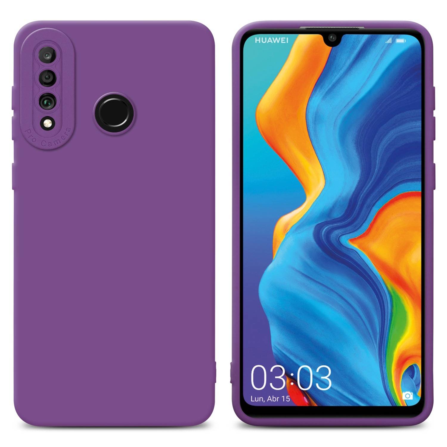 Cadorabo Hülle für Huawei P30 LITE Schutz Hülle in Lila TPU Silikon Etui Case Handyhülle-0