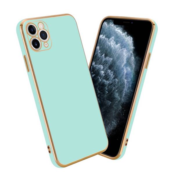 Cadorabo Schutzhülle für Apple iPhone 13 PRO Hülle in Grün Handyhülle TPU Silikon Kameraschutz Etui Case
