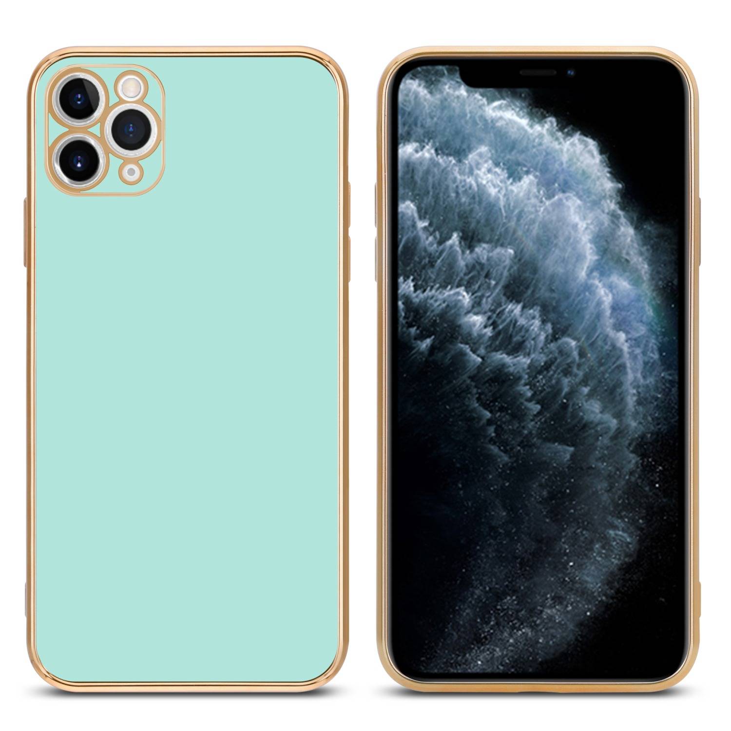 Cadorabo Schutzhülle für Apple iPhone 11 PRO MAX Hülle in Grün Handyhülle TPU Silikon Kameraschutz Etui Case-2