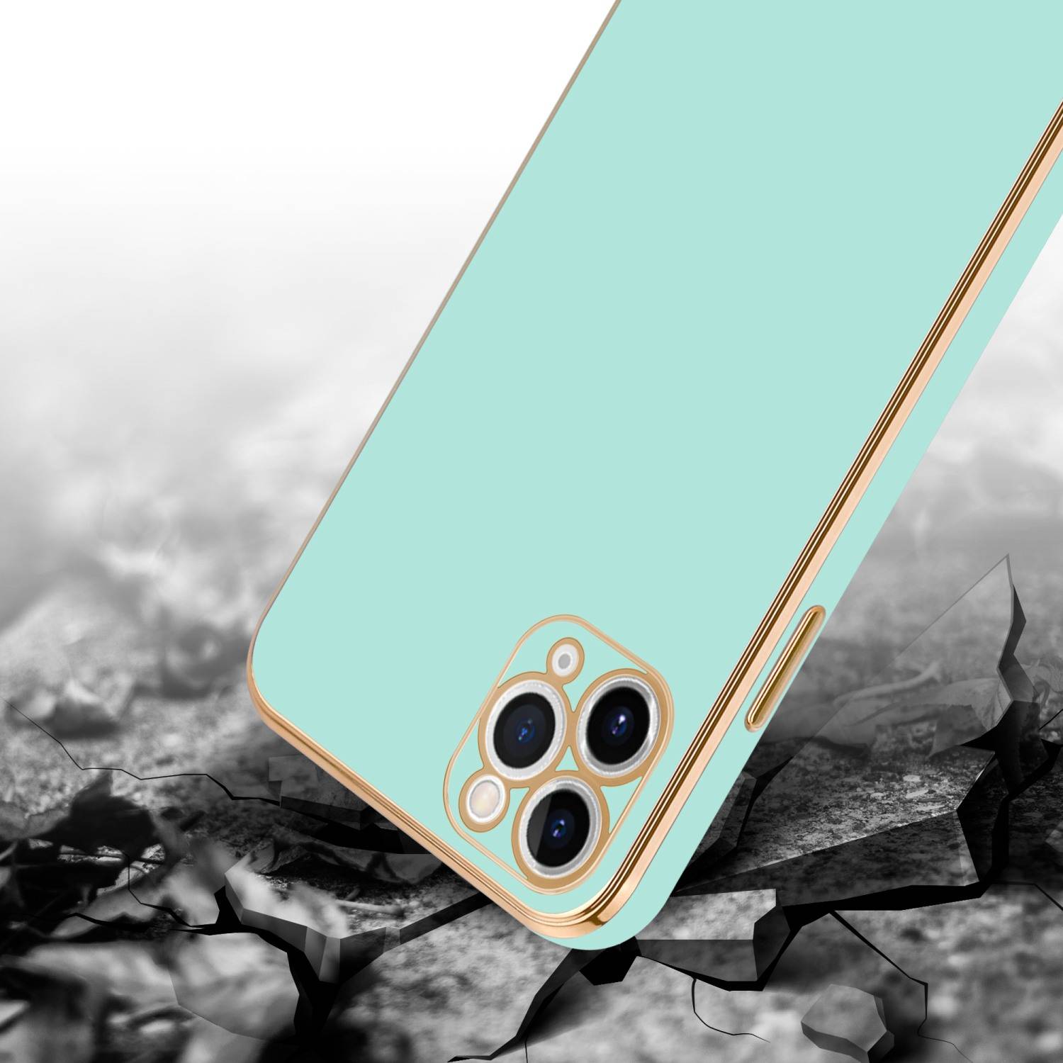 Cadorabo Schutzhülle für Apple iPhone 11 PRO MAX Hülle in Grün Handyhülle TPU Silikon Kameraschutz Etui Case-4