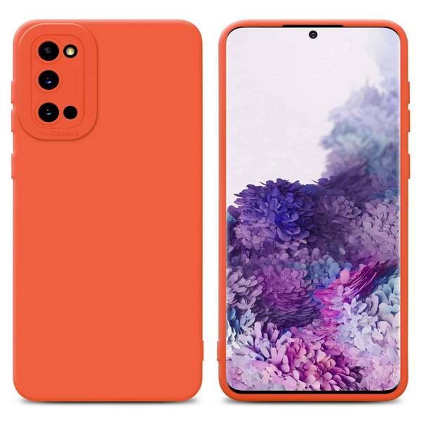 Cadorabo Hülle für Samsung Galaxy S20 Schutz Hülle in Orange TPU Silikon Etui Case Handyhülle