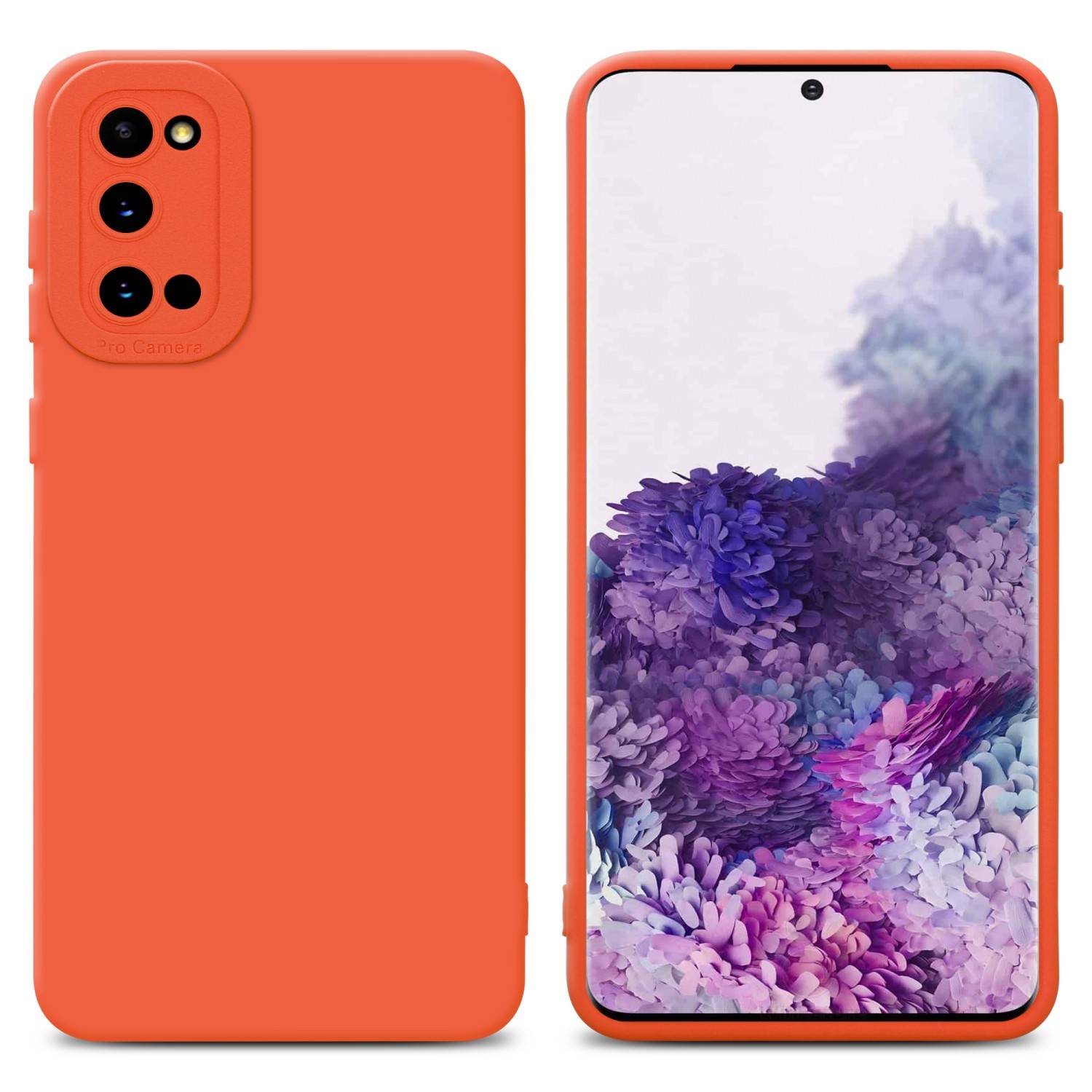 Cadorabo Hülle für Samsung Galaxy S20 Schutz Hülle in Orange TPU Silikon Etui Case Handyhülle-0