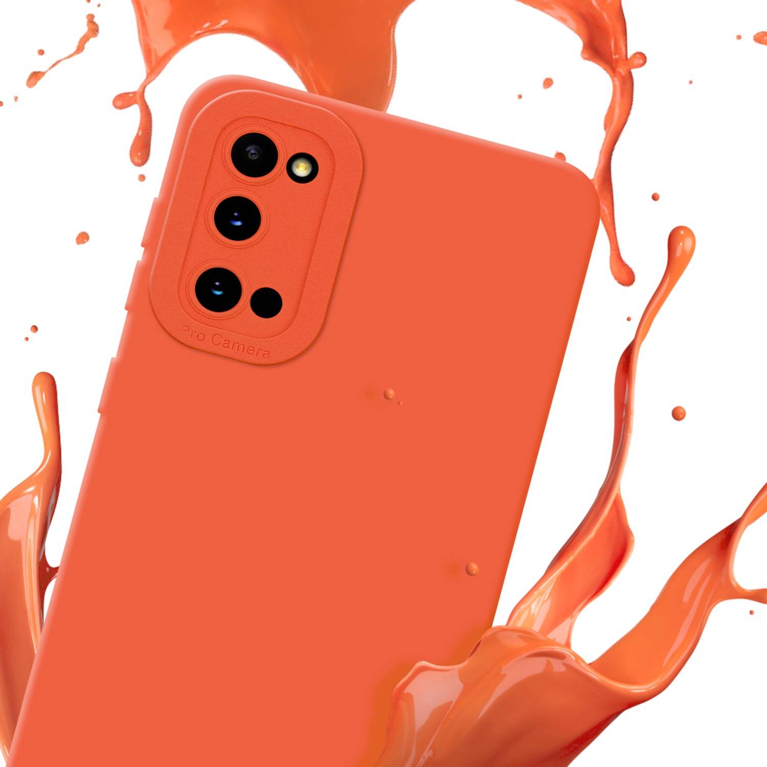 Cadorabo Hülle für Samsung Galaxy S20 Schutz Hülle in Orange TPU Silikon Etui Case Handyhülle-2