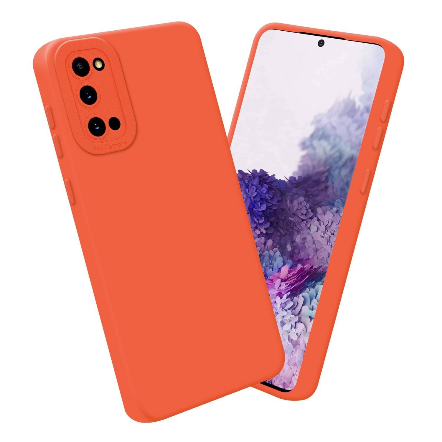 Cadorabo Hülle für Samsung Galaxy S20 Schutz Hülle in Orange TPU Silikon Etui Case Handyhülle-3