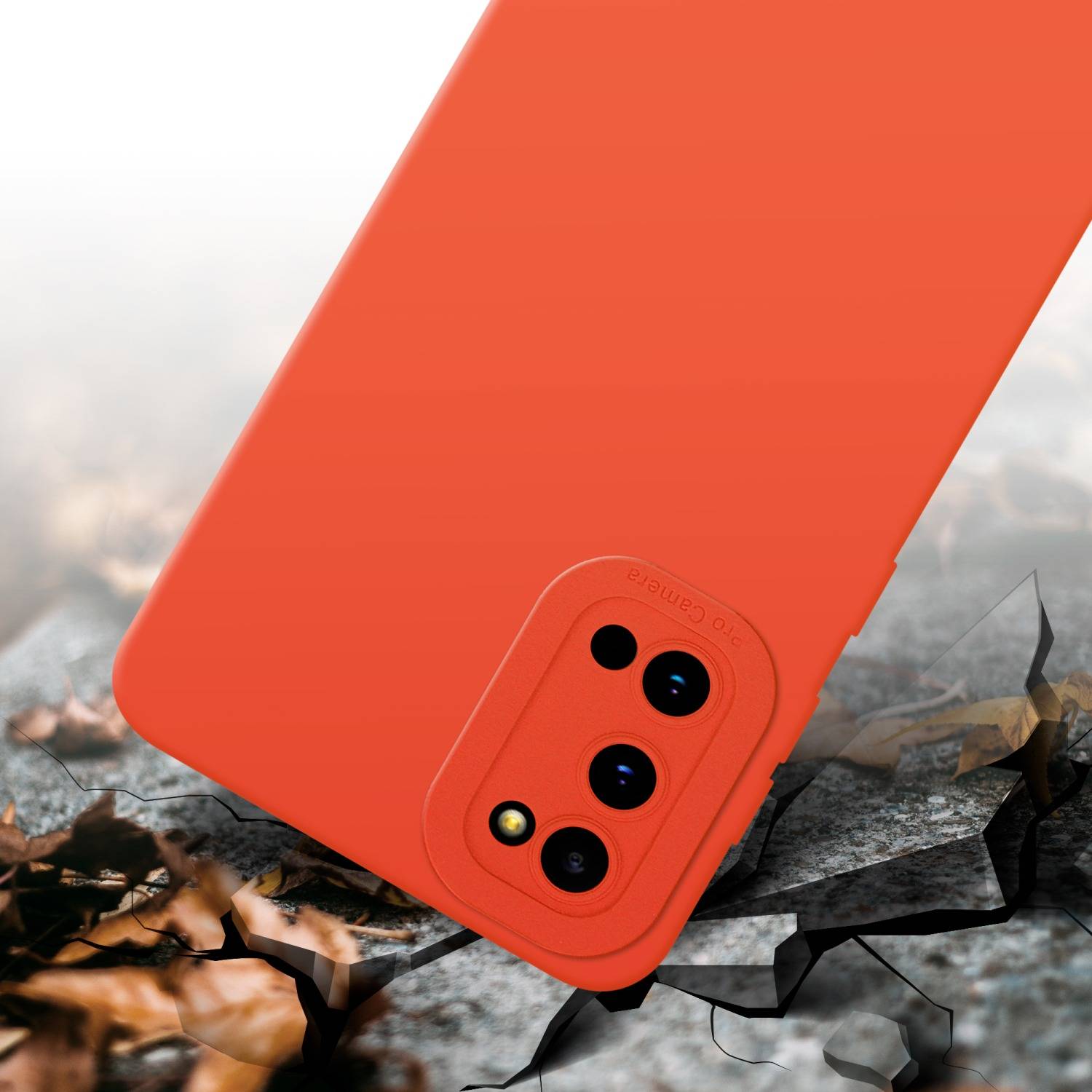 Cadorabo Hülle für Samsung Galaxy S20 Schutz Hülle in Orange TPU Silikon Etui Case Handyhülle-4