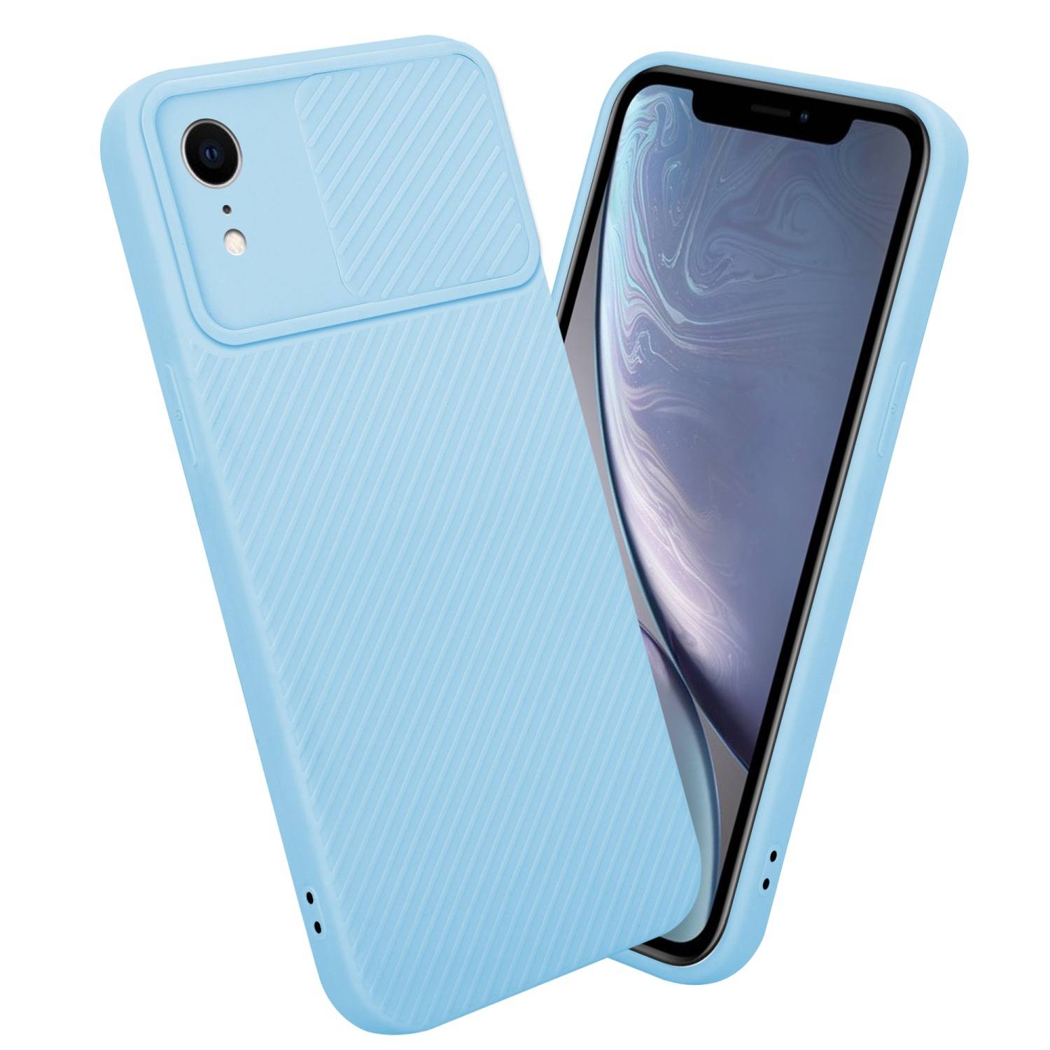 Cadorabo Hülle für Apple iPhone XR Schutz Hülle in Blau Handyhülle TPU Etui Case Cover Kameraschutz-2
