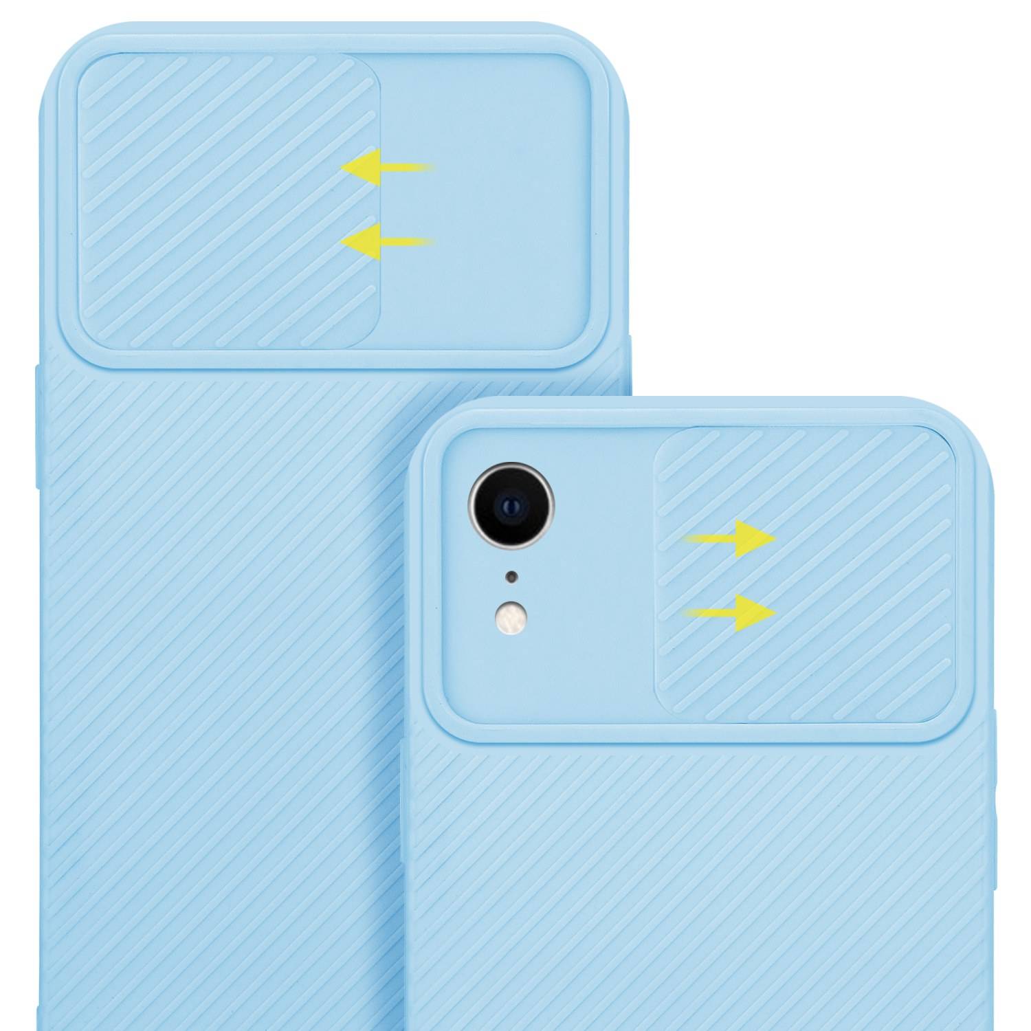 Cadorabo Hülle für Apple iPhone XR Schutz Hülle in Blau Handyhülle TPU Etui Case Cover Kameraschutz-3