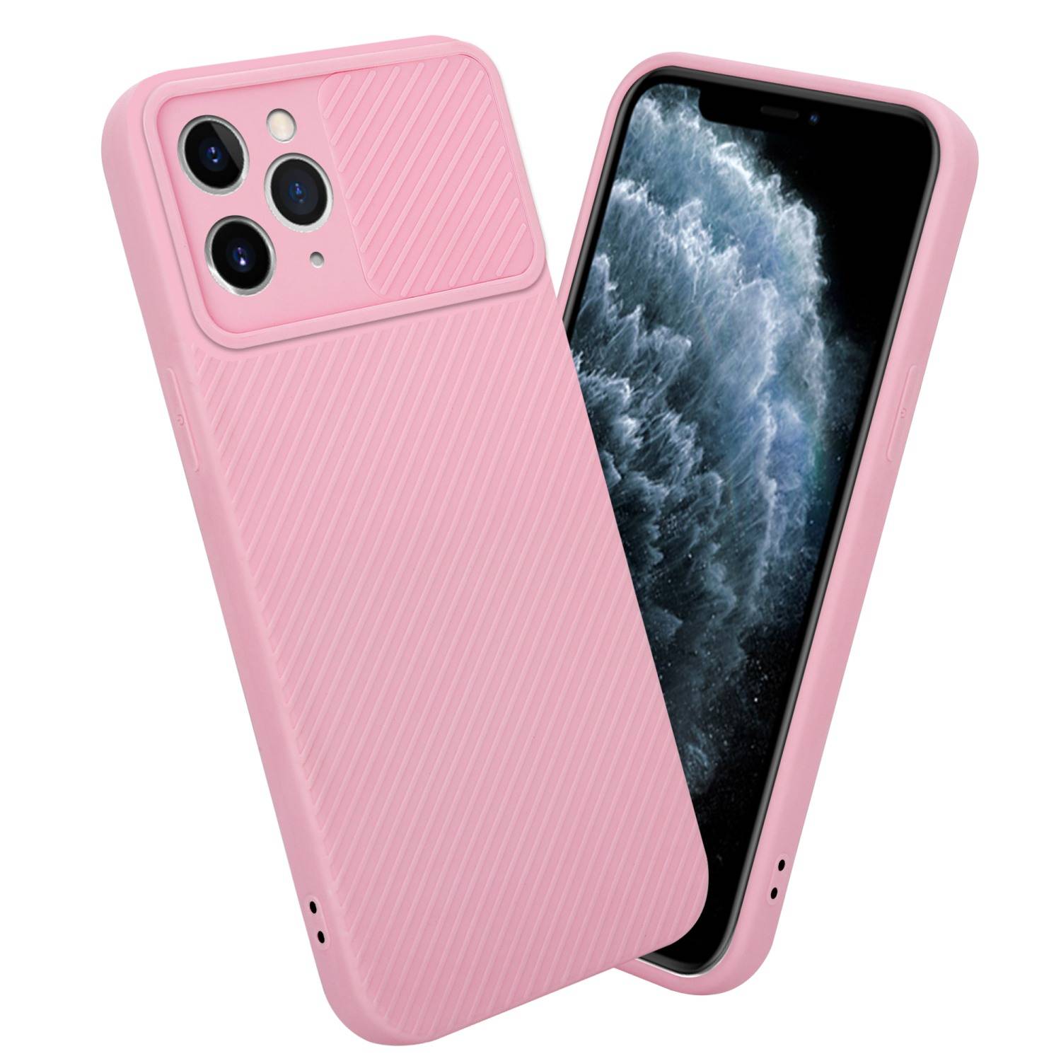 Cadorabo Hülle für Apple iPhone 11 PRO Schutz Hülle in Rosa Handyhülle TPU Etui Case Cover Kameraschutz-2