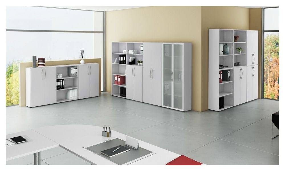 Hammerbacher Büroschrank Comfortline, 5 Ordnerhöhen, 80 x 34,7 x 188 cm, grau-4