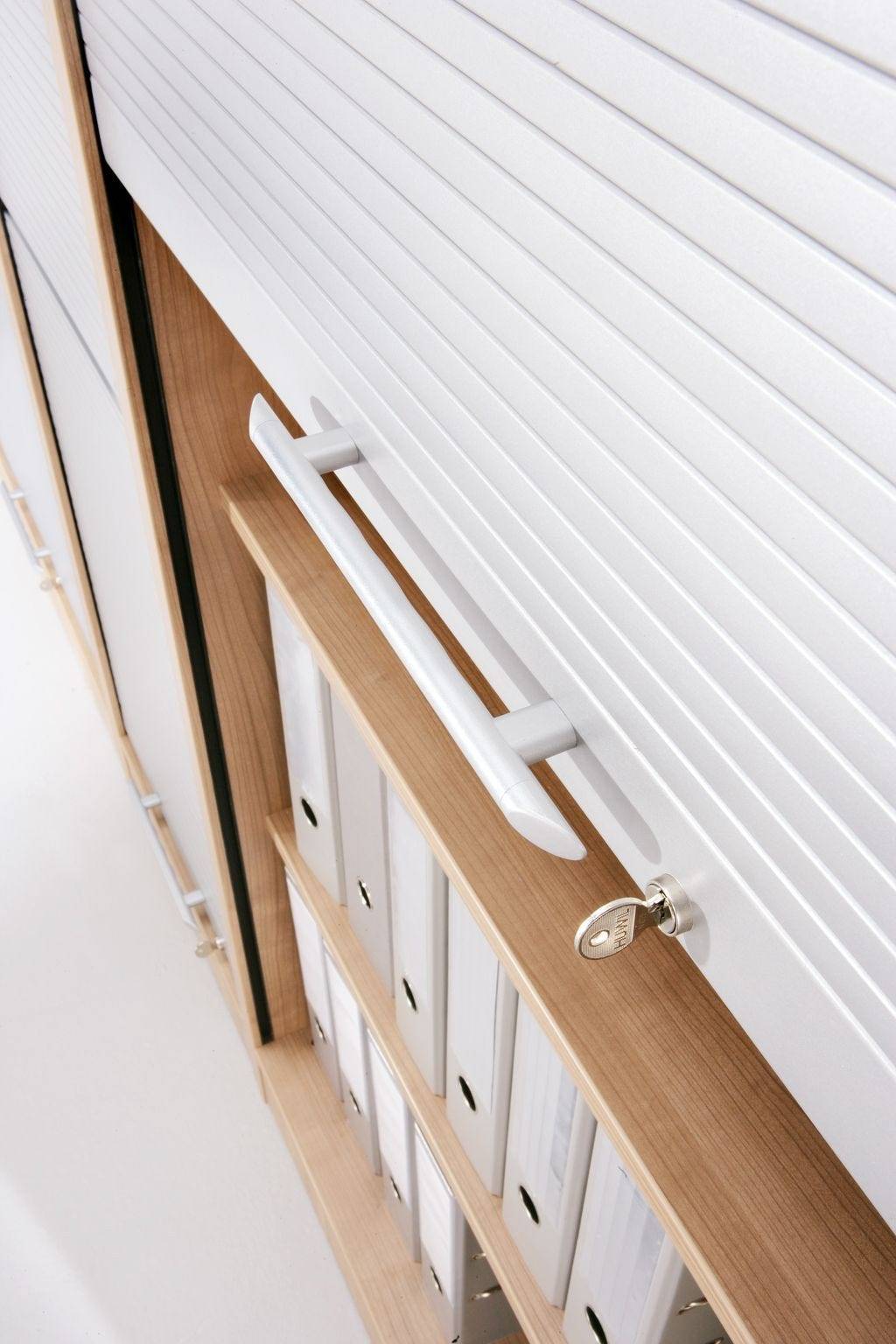 Hammerbacher Rollladenschrank Securoline, 5 OH, 90 x 40 x 200,4 cm, grau/silber-3