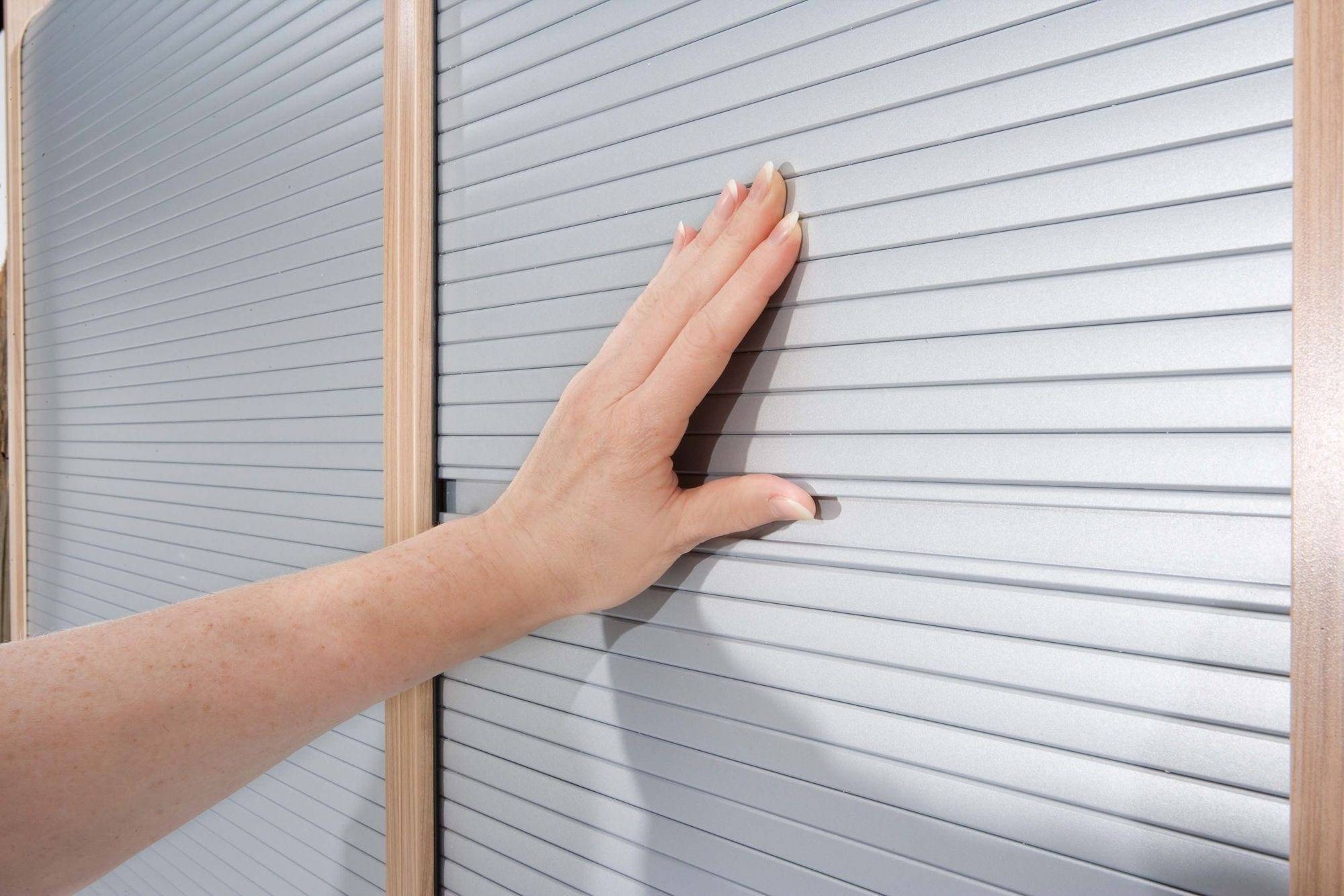 Hammerbacher Rollladenschrank Securoline, 5 OH, 90 x 40 x 200,4 cm, grau/silber-4