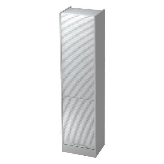 Hammerbacher Rollladenschrank Highline, 5 Ordnerhöhen, 50 x 40 x 200,4 cm, grau/silber-0