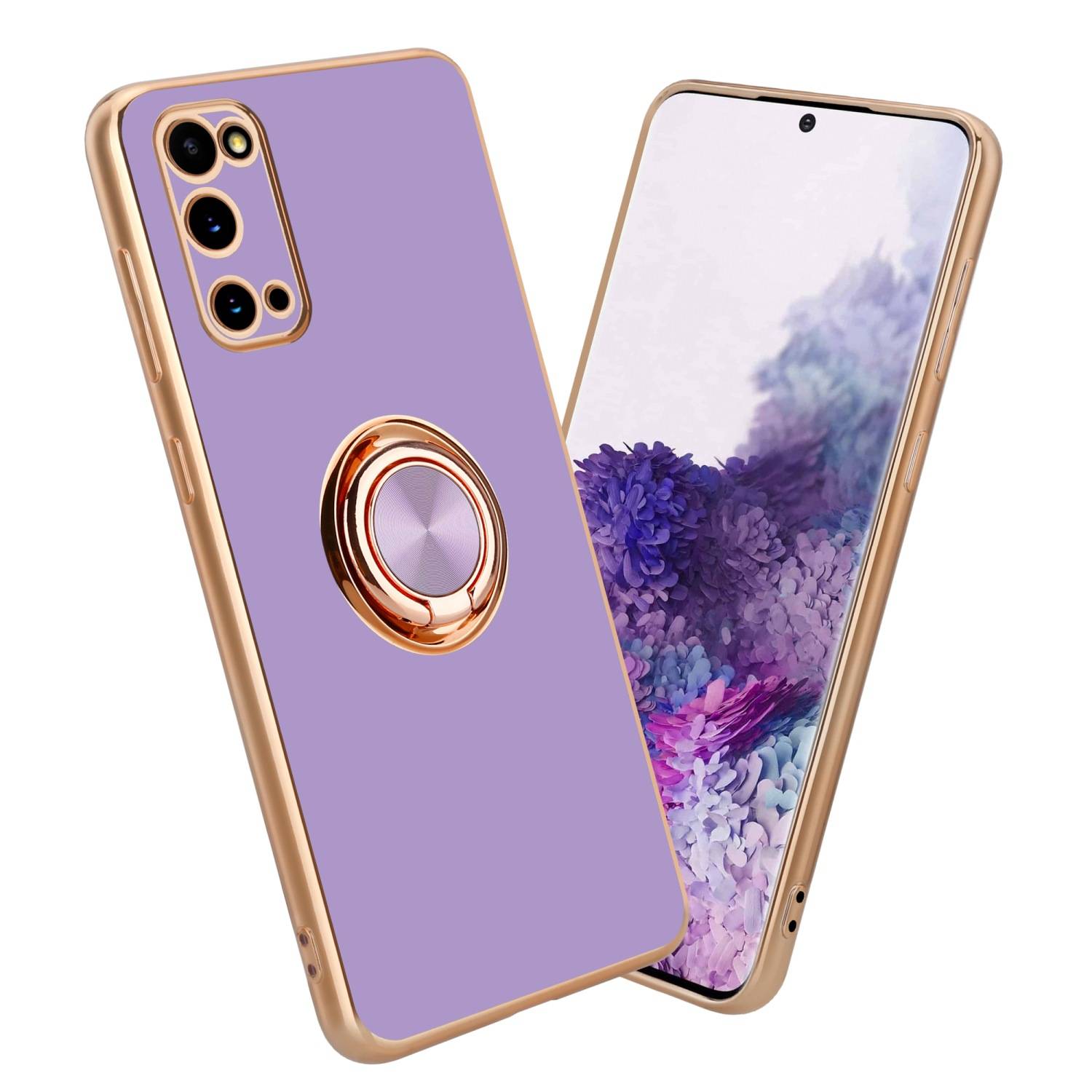 Cadorabo Schutzhülle für Samsung Galaxy S20 Hülle in Lila Etui Case Cover Kameraschutz magnetische Autohalterung-0