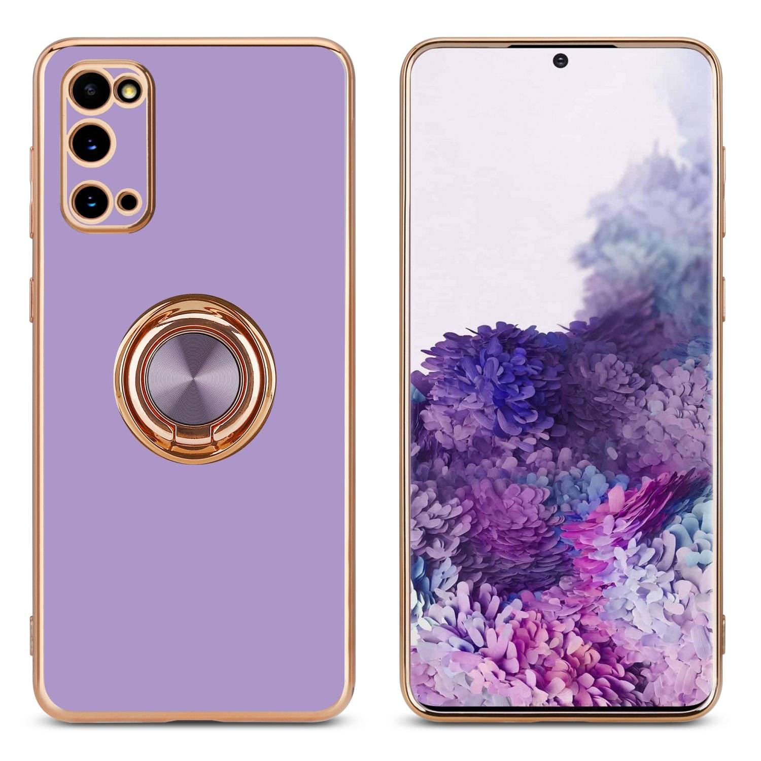 Cadorabo Schutzhülle für Samsung Galaxy S20 Hülle in Lila Etui Case Cover Kameraschutz magnetische Autohalterung-2