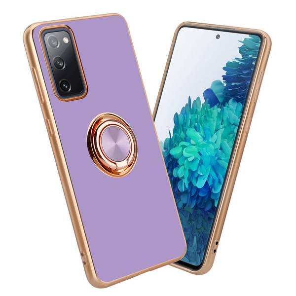 Cadorabo Schutzhülle für Samsung Galaxy S20 FE Hülle in Lila Etui Case Cover Kameraschutz magnetische Autohalterung