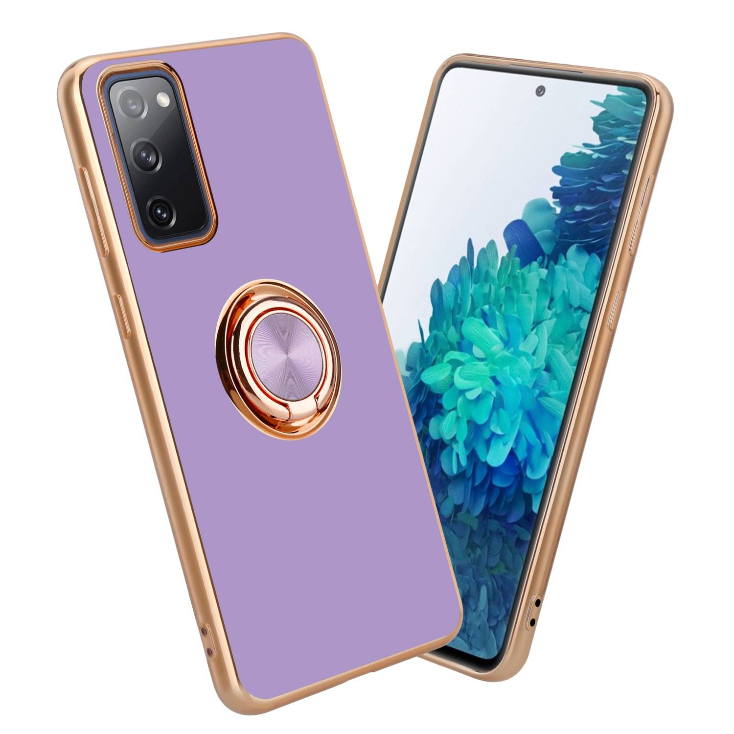 Cadorabo Schutzhülle für Samsung Galaxy S20 FE Hülle in Lila Etui Case Cover Kameraschutz magnetische Autohalterung-0