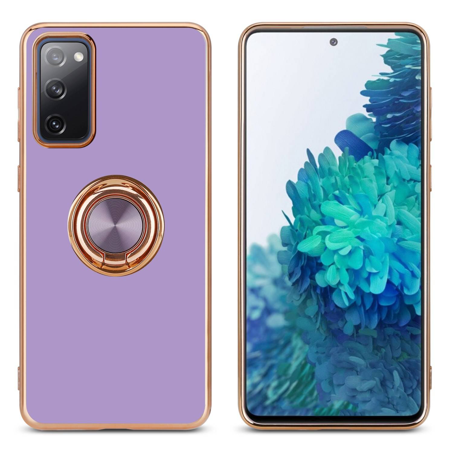 Cadorabo Schutzhülle für Samsung Galaxy S20 FE Hülle in Lila Etui Case Cover Kameraschutz magnetische Autohalterung-2