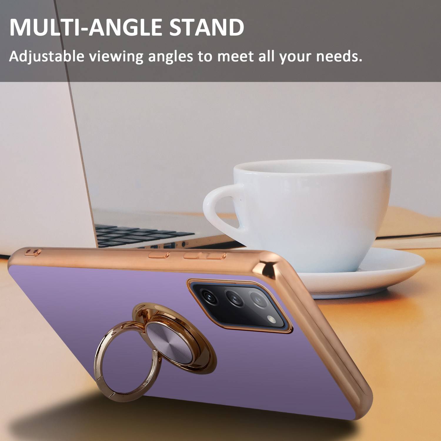Cadorabo Schutzhülle für Samsung Galaxy S20 FE Hülle in Lila Etui Case Cover Kameraschutz magnetische Autohalterung-3