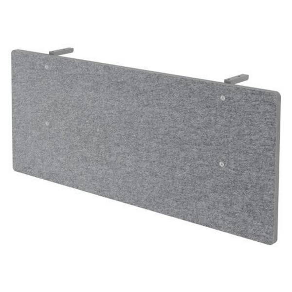 Hammerbacher Akustik-Knieraumblende mit Halterung, für 180 cm Tische, grau-meliert