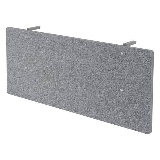 Hammerbacher Akustik-Knieraumblende mit Halterung, für 180 cm Tische, grau-meliert-0