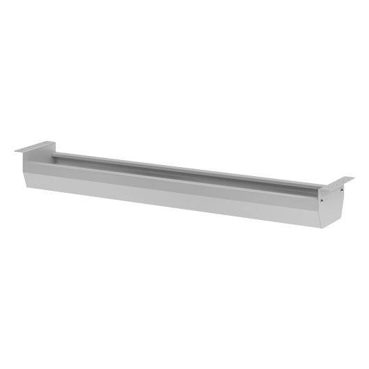 Hammerbacher Kabelwanne horizontal, beidseitig abklappbar, für 120 cm - Schreibtische, silber-0