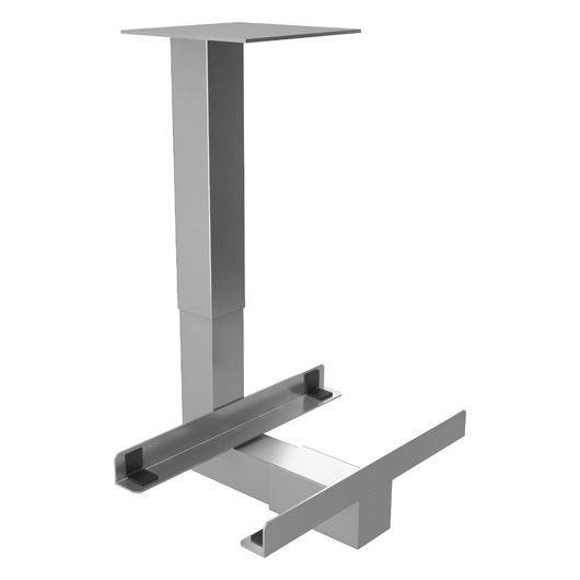 Hammerbacher PC Halter für Schreibtische, Montage unter dem Tisch, höhenverstellbar, silber-0
