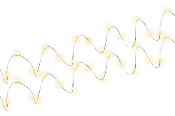 Goobay 2x 20er LED-Silberdraht-Lichterkette, inkl. Timer Stimmungsvolle Leuchtdekoration für den Innenbereich