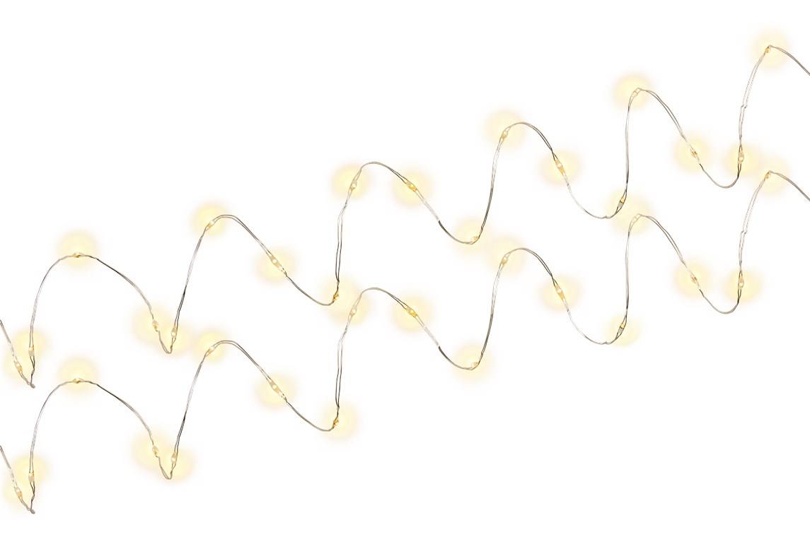 Goobay 2x 20er LED-Silberdraht-Lichterkette, inkl. Timer Stimmungsvolle Leuchtdekoration für den Innenbereich-0