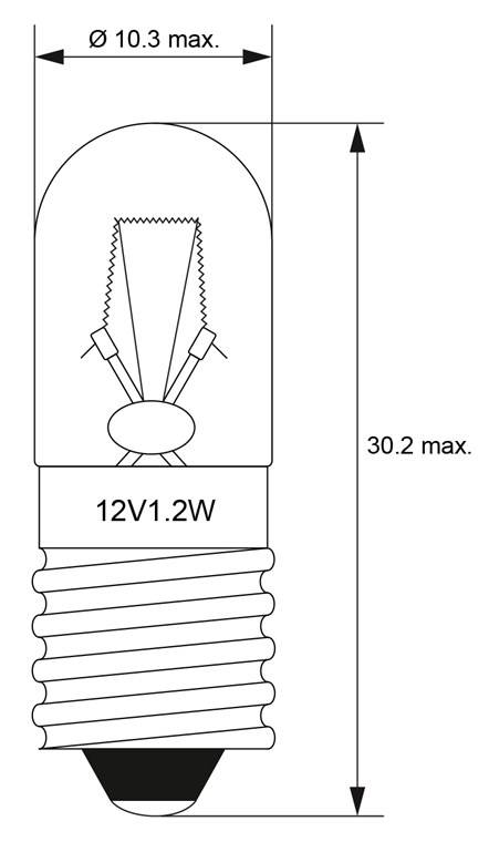 Goobay Röhrenlampe, 1,2 W 1.2 W Sockel E10, 12 V (DC), 100 mA-1
