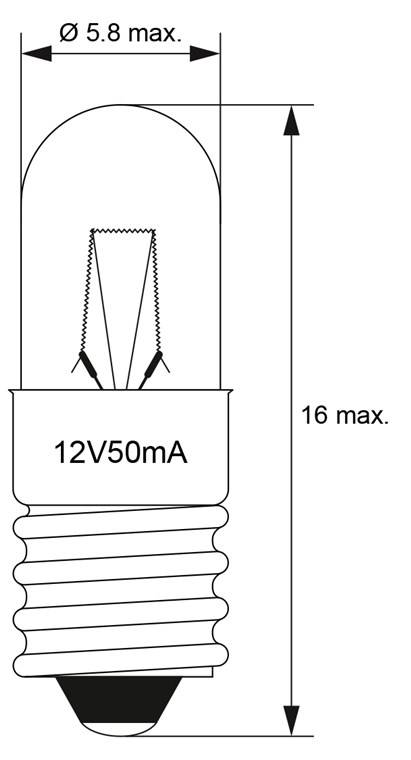 Goobay Röhrenlampe, 0,6 W 0.6 W Sockel E5,5, 12 V (DC), 50 mA-1