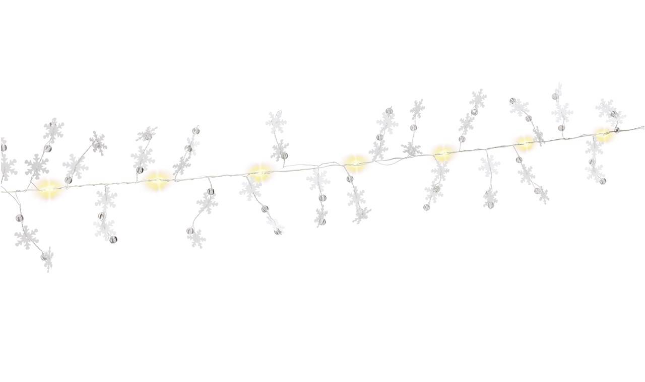 goobay - 10er LED-Silberdraht-Lichterkette "Schneeflocken"-0