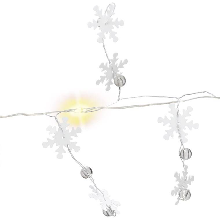 goobay - 10er LED-Silberdraht-Lichterkette "Schneeflocken"-3
