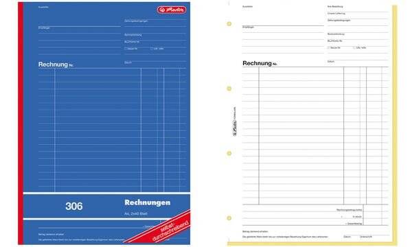 HERLITZ - Formularbuch"Rechnung 305" DIN A5 2 x 888529 - A5-3