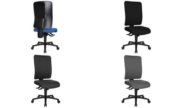 Bürodrehstuhl m.Synchrontechnik blau 450-550mm o.Armlehnen Trgf.110kg TOPSTAR