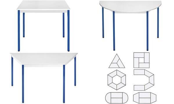 SODEMATUB Beistelltisch 147TGBL, trapezförmig, grau/blau (71220085)-1
