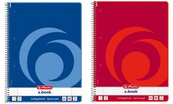 herlitz Collegeblock x.book, DIN A4, 80 Blatt, liniert (5140160)-2