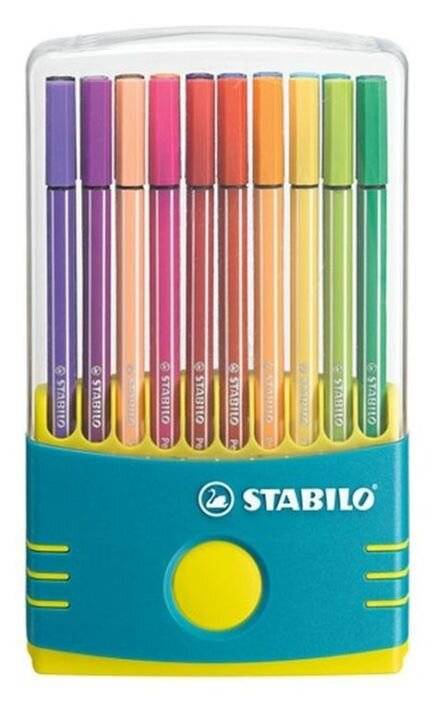 Fasermaler pen ColorParade M 1mm sort. 20 St./Pack. - Artikel: 304029799-3